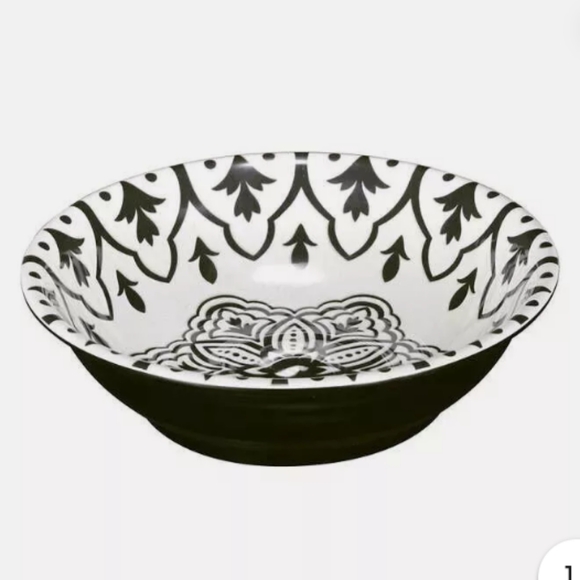 Pandex Melamine 12-piece Dinnerware Set Dishwasher safe indoor & outdoor Black - Picture 7 of 8